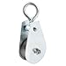 Aexit 0.1T 0.22 Material Handling Pound Chain Rope Swivel Pulley Rigging Hoist Snatch Blocks Silver Tone