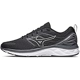 Tênis Mizuno Space 3 Masculino Ideal para Academia Caminhada e Corrida (44) Preto+Branco