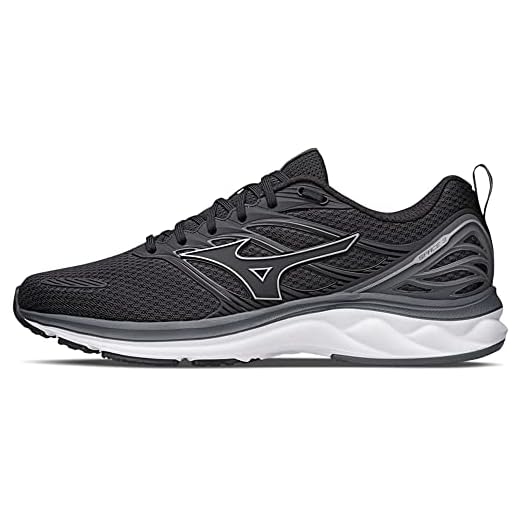 Tênis Mizuno Space 3 Masculino Ideal para Academia Caminhada e Corrida (44) Preto+Branco