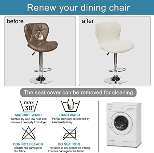 Bar Stool Cover Set of 2/4/6 Shell Back Adjustable Swivel Bar Stools Slipcover,Barstool Protector Covers for Dining Room Kitchen (Color : #2, Size : 1pc)
