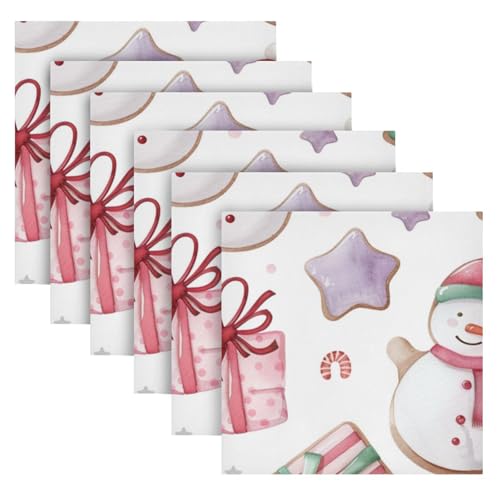 Servilletas de Tela Navideñas Pack x6 Multicolor 20x20 in miniatura 2