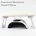 Nail Arm Rest, Professional Foldable PU Leather Nail Hand Rest with PVC Table Mat for Acrylic Nails, Soft Nail Hand Pillow Non-slip for Manicure Salon Use (higher-White)