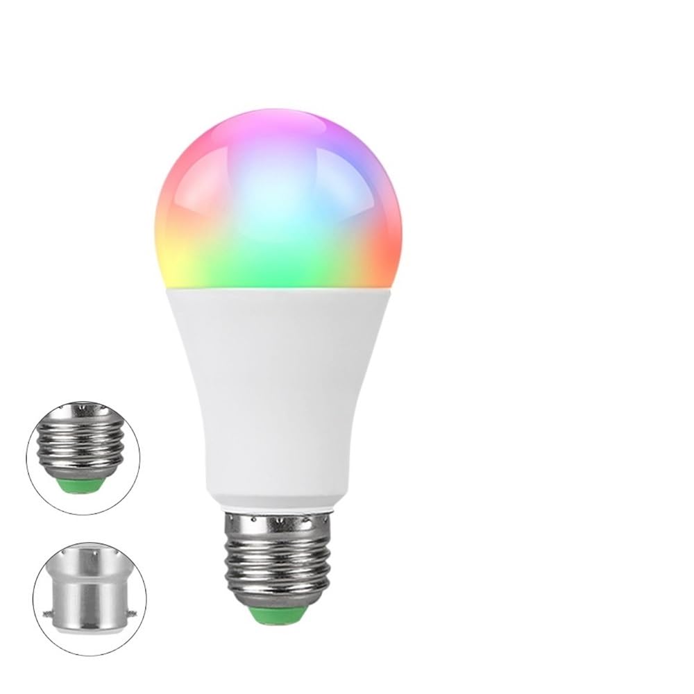 KJXP, Paquete de 6 bombillas LED RGB multicolor, lámparas AC85-265V E27 de 15 W