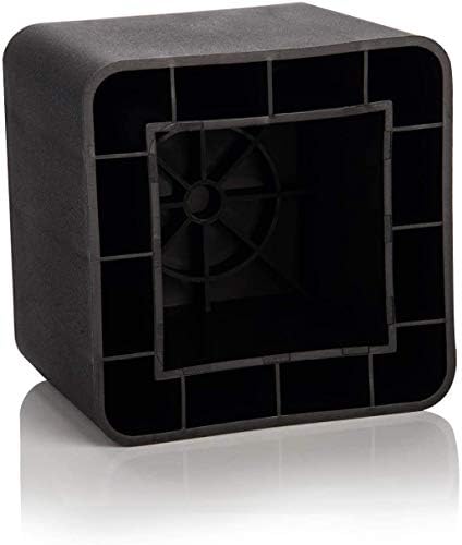 Iriisy 3 Inch Bed Risers Black Square Heavy Duty Furniture Risers Great for Dorm Bed, Couch, Sofa, Desk and Armchair (4 Pack)