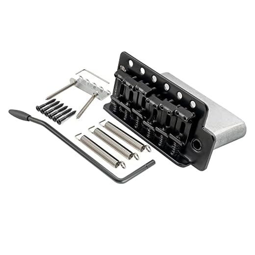 Wilkinson WOV01 52.5mm Vintage Tremolo Bridge Steg 6 Schrauben ST Tremolo Brücke für Fender Strat E-Gitarre, Schwarz