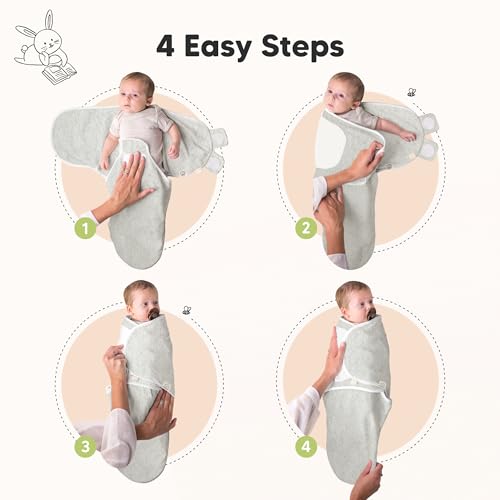 Image of KeaBabies 3-Pack Organic Baby Swaddles for Newborns, Infant (Aspire, 0-3M) | Baby Girls, Boys, Soft Organic Cotton, Newborn Swaddle Sleep Sack, Nursery Swaddling Blankets