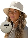 AlturaGo Waterproof Bucket Hat Quick Dry Sun Rain Hat for Women Men Lightweight Hiking Outdoor Hat Foldable Packable Beige