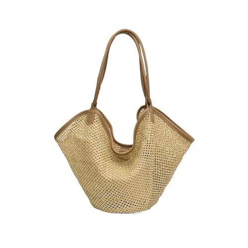 2 Set Straw Shoulder Bag For Women Summer Travel Underarm Handbag Large Capacity Beach Tote