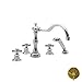 Newport Brass NB3-1007-24 Fairfield Polished Gold Roman Tub Faucet with Handshower Only, Cross Handles