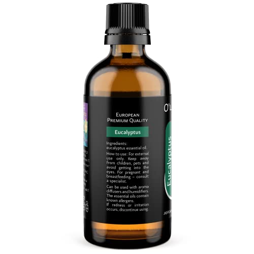 Eucalyptus Essential Oil For Scent Diffusers For Home 3.4 Fl Oz Breathe Essential Oil, Eucalyptus Oil For Diffuser Aromatherapy Oils, Stress Relief Essential Oil Eucalyptus Aromatherapy Diffuser #TOP6
