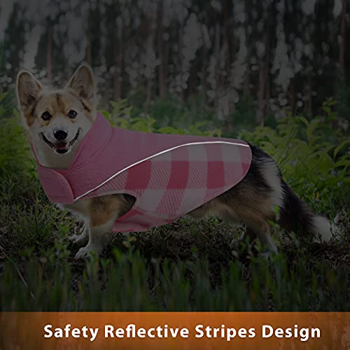 SUNFURA Dog Winter Jacket, Plaid Dog Coat Reversible Cold Weather Dog Jackets with Reflective Straps, Warm Dog Coats Windproof Waterproof Dog Snow Vest for Small Medium Large Dogs, Pink L SUNFURA Dog Winter Jacket, Plaid Dog Coat Reversible Cold Weather Dog Jackets with Reflective Straps, Warm Dog Coats Windproof Waterproof Dog Snow Vest for Small Medium Large Dogs, Pink L