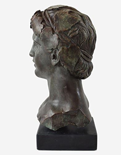 Dionysos Head bust with bronze color effect - Dionysus God of wine ritual madness and ecstasy