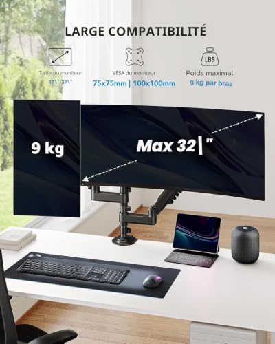 Support double écran PC inclinable pour éliminer le mal de dos - 2