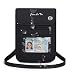 ROOSALANCE Travel Neck Pouch Neck Stash Wallet with RFID Blocking Premium Family Passport Holder Travel Document Organizer Pouch Keep Your Cash and Documents Safe for Men and Women (Black)
