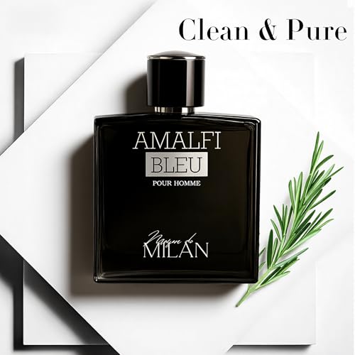 Image of AFLUXE AMALFI BLEU, Men's Cologne Gift, Long Lasting EDP, Aura of Elitism & Modern Style, Perfume for Business, Commute and Casual Use, 3.4 Fl Oz