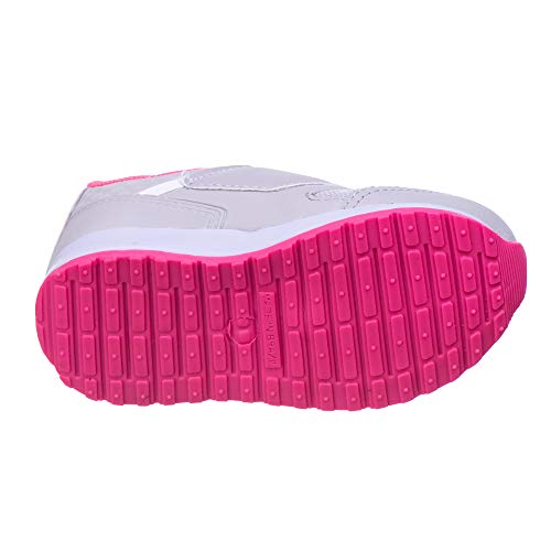 Tenis Infantil Feminino Calce Facil Bebê - AS163 Cor:Cinza Gelo - Pink;Tamanho:21