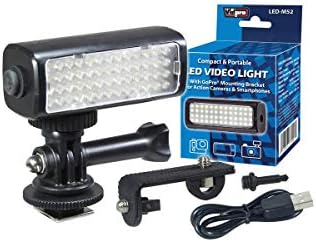 Mini LED M52 Video Light Kit for Action Cameras, Camcorders and Phones