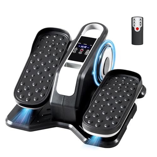Aidoly Under Desk Elliptical Machine, Ellipse Leg Exerciser As Seen On TV with Remote Control, 12 Adjustable Speeds, Forward & Reverse, Mini Ellipse Leg Trainer for Home & Office,Silver by Aidoly - Used condition - US$46.33