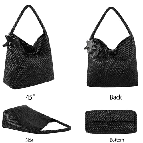 Image of Shoulder Hobo Bags for Women,Summer Beach and Travel Mini Cute Tote Bag,Soft Vegan Leather Underarm Purse for Daily | Soft Underarm Bags