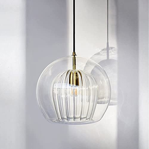 Lustre suspension en métal et verre double couche design haut de gamme