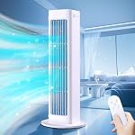 Cooling Tower Air Conditioner Fan for Bedroom, Portable Kitchen Cooling Air Conditioner, Standing Bladeless Air Conditioner that Blows Cold Air for(White)