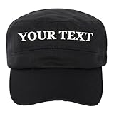 Couronne non structurée TOPTIE Casquette de cadet personnalisée, Casquette militaire personnalisée imprimée/brodée unisexe
