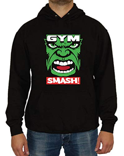 Artshirt Factory Smash Gym - Sudadera con Capucha Negro Medium