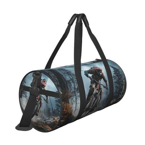 Travel Bag For Women,Mountain Bike Tournament Print Personal Item Duffle Bags,Weekend Travel Duffel Tote Bag,Travel Sport Gym Bag For Men,Airplane Travel Essentials For Flying3