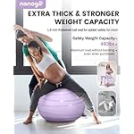 nonogo Birthing Ball for Pregnancy with Resistance Bands- Exercise Ball for Working Out, Yoga, Physical Therapy, Maternity Physio, Balance Stability Ball with Pump - Image 2