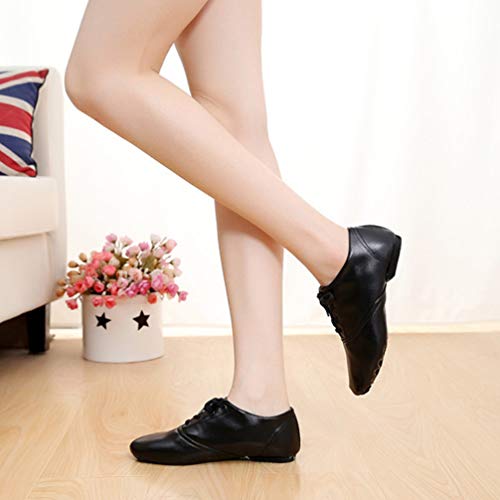 Sapatos de balé LIOOBO de couro macio e confortável, sapatos latinos, sapatos femininos, sapatos de