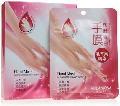 Rolanjona Shea Butter Smoothing Whitening & Moisturizing Hand Gloves Mask Hand Mask Skin 4 Pairs/lot