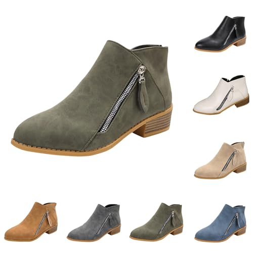 Bottines femme faciles à enfiler talon bloc bas pour soulager les pieds sensibles