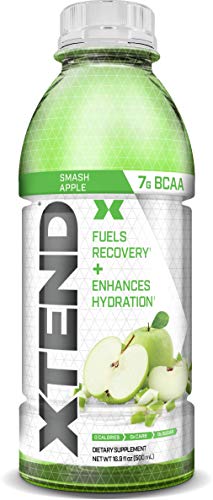 Scivation Xtend BCAA Sports Drink, Hydration + BCAAs, Branched Chain Amino Acids, Green Apple, 12 Count