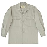 [ミドリ安全] 作業服 長袖 シャツ 綿100％ 男女兼用 MS201 上 グレー 3L