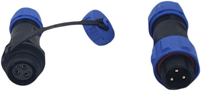 EZ-FIT SP13 SP17 Series IP68 Waterproof Circular Multipole Plug & Socket Connectors 3Pin 1 Pair(Male & Female) (SP13)