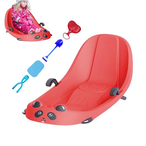 Kixolazr Luges pour | Sport d'hiver Convivial pour La Famille | Toboggan Luge De Neige avec Frein Intégré | pour Le Temps Froid, Les Collines Enneigées, Le Parc, Le Jardin, Le Terrain De Jeu Et Les