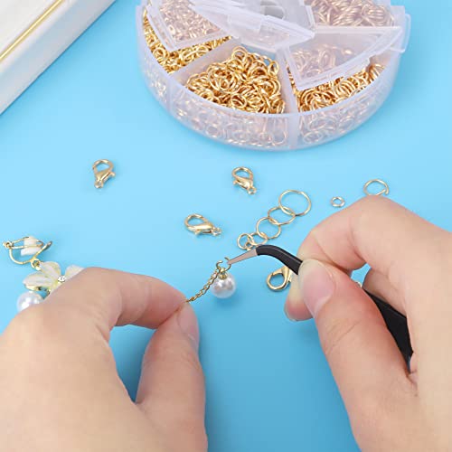 1400Pcs Jump Rings For Jewelry Making, Gold O Ring Connectors Metal Open Jump Rings For Bracelet Earrings Necklace Making (4Mm 5Mm 6Mm 7Mm 8Mm 10Mm) #TOP2