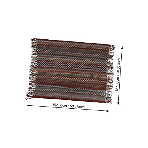 Plaid tricoté boho élégant en maille douce supérieure pour un canapé chic