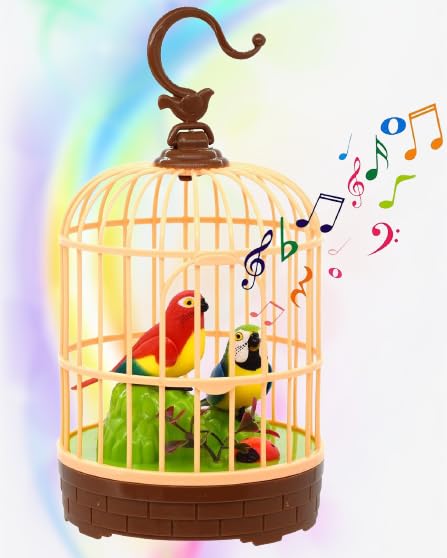 Prime Small Size Singing Moving Chirping Beautiful Bird Pet Toy in Cage Artificial Hanging Bird Cage for Kids and Adults Pack of 1 (B0C6FFNVQ7) Amazon Price History, Amazon Price Tracker