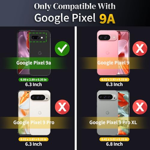 Coque Google Pixel 9a avec protège-écran et béquille 360