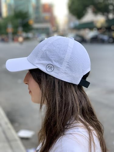 PRo - PR with PRo Boné de corrida leve, com absorção de umidade, Branco, Tamanho Único