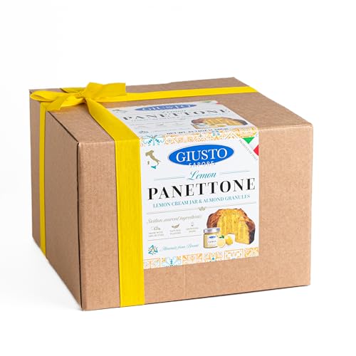 Giusto Sapore Lemon Sicilian Panettone With 7Oz Jar Of Lemon Sicilian Sweet Cream And Almond Granules thumb #1