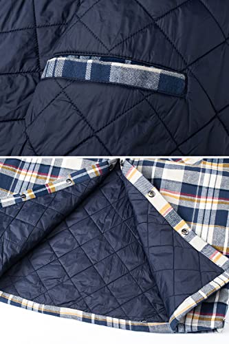 Tacvasen Flannel Jackets For Men Cotton Lightweight Hooded Buttons Shirts Casual, Yellow, 2Xl #TOP6