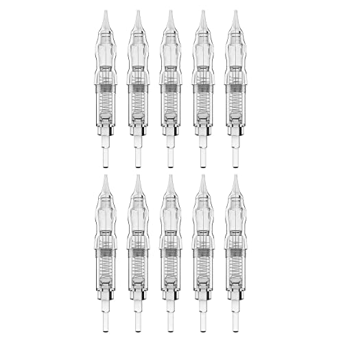 Permanent Makeup Cartridge Needles – BIOMASER 10PCS Permanent Makeup Cartridge Needles Screw Thread Tattoo Needle for Permanent Makeup Machine Tattoo Pen for Eyebrow Eyeliner Lip Contour (1R-0.25mm)