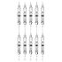 Permanent Makeup Cartridge Needles BIOMASER 10PCS Permanent Makeup Cartridge Needles Screw Thread Tattoo Needle for Permanent Makeup Machine Tattoo Pen for Eyebrow Eyeliner Lip Contour (1R-0.25mm)