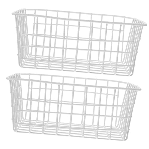 HOMOCONO Cestas Organizadoras de Metal para Congelador 2 Piezas 28X21.5X12 CM Almacenamiento y Organización de Alimentos Frescos y Congelados en Frigorífico