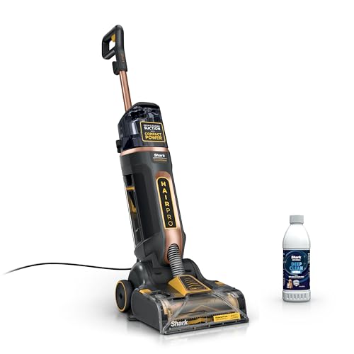 Image of Shark CarpetForce Ultra Upright Carpet Cleaner with HairPro, PowerFins Brushroll, Two Cleaning Modes, Deep Clean Ultra Solution, Powerful Stain and Odor Removal, Copper, EX551