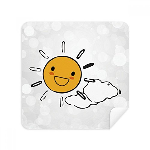Chiffon de nettoyage soleil et nuage pour lunettes et écrans 2Pcs