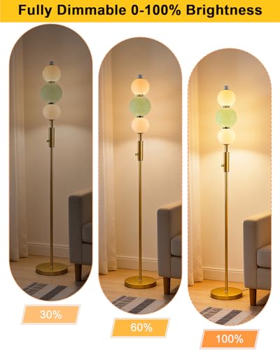Image of Lightdot Globe Floor Lamp with 3 Color Temperatures Smart LED Bulbs Included, Dimmable Unique Corner Floor Lamp, Blue Modern Standing Lamp Tall Lamp for Living Room /Bedroom /Gaming Room /Decor Office