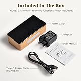 GOLOZA Alarm Clocks Bedside, Wood Grain, Digital Clock with Night Light, Desk Clock for Bedside, Power-Off Memory & Alarm, Dual Alarm, 5 Level Brightness +Off, 12/24H, 9min Snooze, Reveil Matin - Image 9